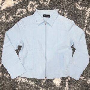 Sharon Anthony Sky Blue Zip-Up Jacket Women’s 10P